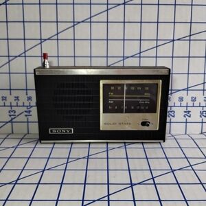 RARE Vintage Sony 6F-16WA AM/FM 10 Transistors Radio W/ Case - Tested & Works